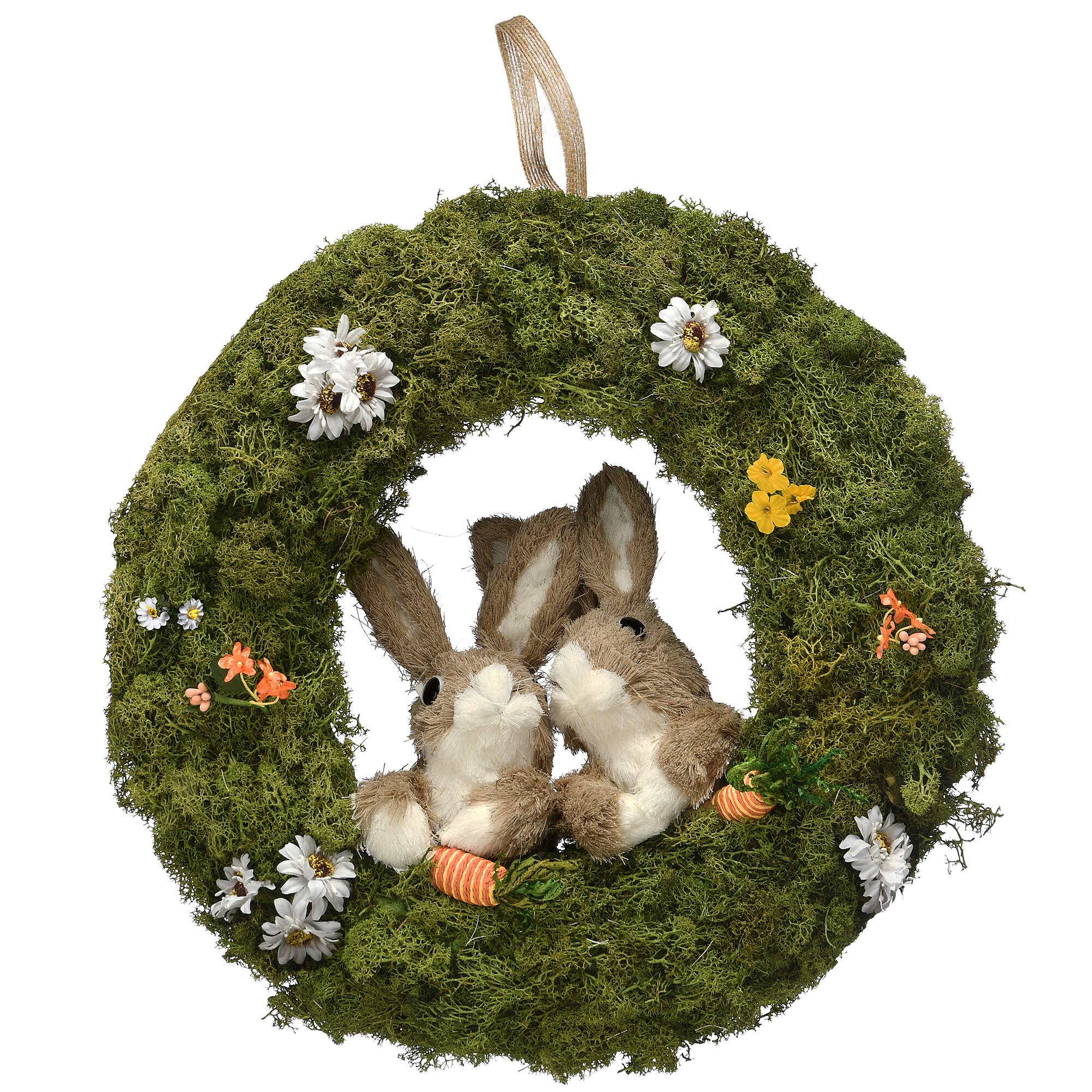 15" Wreath with Rabbits